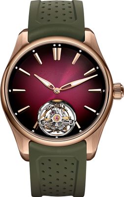H. Moser & Cie. 3805-0400 Tourbillon Red Gold Bordeaux Fumé Dial